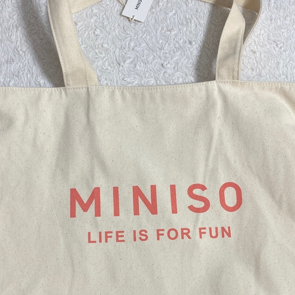 Miniso Canvas Tote Bag NWT - Picture 4 of 4